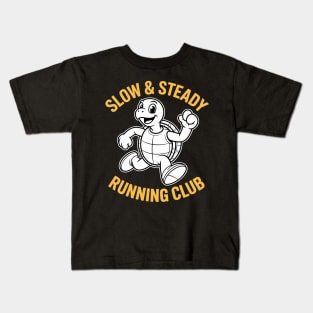 Slow & Steady Wins The Race Turtle Running Club Kids T-Shirt